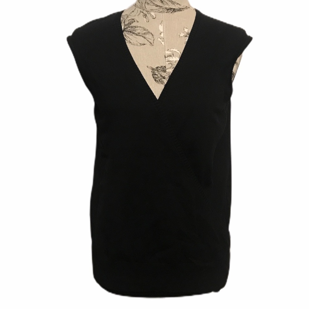 Loft Black Criss Cross Sweater L